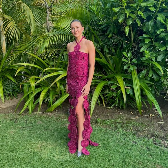 Simon Miller Beep Beep Dress Magenta Small - Picture 2 of 4